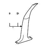 25745059 - Body: Center Pillar Trim for Buick: LeSabre Image