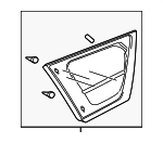 6121A021 - : Quarter Glass for Mitsubishi: Outlander Image
