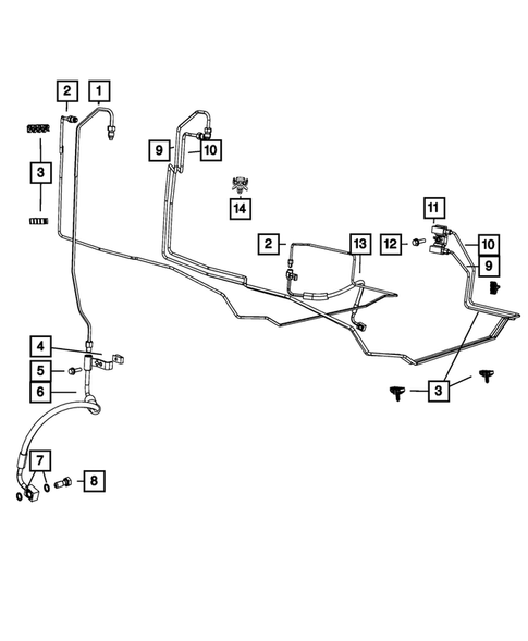 Hydraulic Control Unit, Brake Tubes and Hoses for 2008 Jeep Wrangler #3