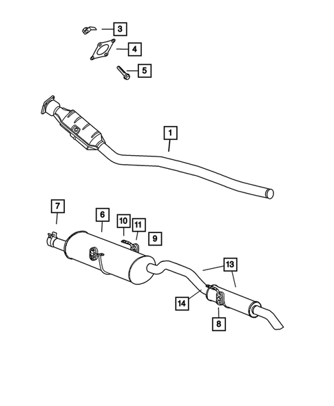 Circuit d`échappement pour 2007 Chrysler Town & Country #0