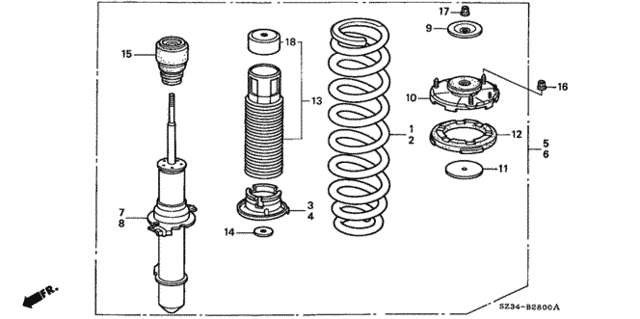 Front Shock Absorber for 2001 Acura RL #0