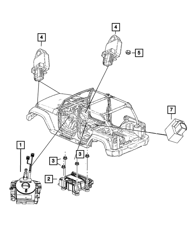 68339336AB - Restraints: Steering Column Control Module Clockspring for Mopar Image