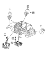 68339336AB - Restraints: Steering Column Control Module Clockspring for Mopar Image