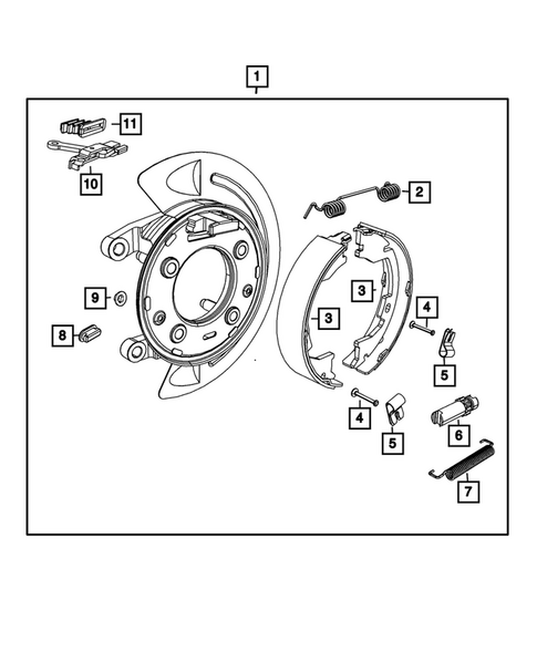 Parking Brake Level, Cables, and Rear Disc Park Brake Assembly for 2025 Ram 3500 #0