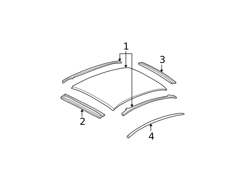 Exterior Trim - Roof for 2005 Pontiac Bonneville #0
