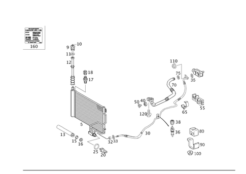 Refrigerant Line Arrangement for 2006 Mercedes-Benz C230 #0