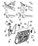 XU57DA4AD - : Exterior Door Handle, Left for Mopar Image