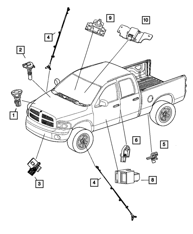 56043167AB - Electrical: Side Airbag Impact Sensor for Mopar Image image