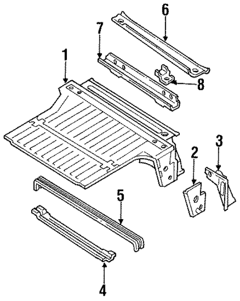 Floor Pan for 1996 Honda Passport #0