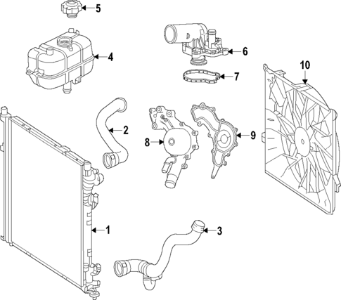 Water Pump for 2018 Jeep Grand Cherokee #1