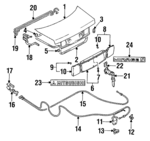 MB023391 - Body: Release Cable for Mitsubishi Image