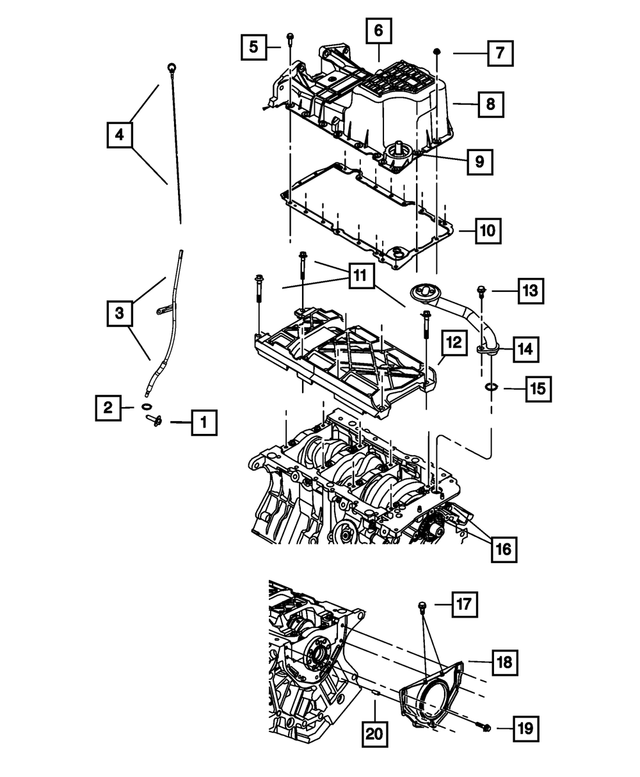 6102411AA - 3.5L Gas; Engine: Hex Head Bolt And Washer, Mounting for Mopar Image