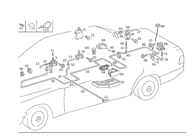1170780145 - Vacuum System: Branch Fitting for Mercedes-Benz Image image