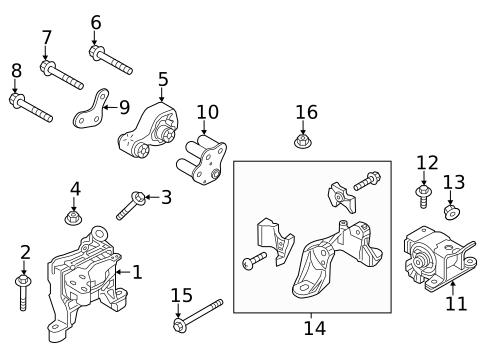 Engine & Trans Mounting for 2016 Mazda 3 #0