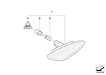 63137165742 - : Addit Turn Indicator Lamp, Right White for BMW Image