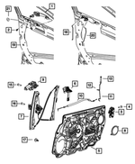 1KR95JSCAD - Doors, Door Mirrors and Related Parts: Exterior Door Handle, Left for Mopar Image