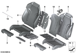 52108067301 - Seats: Cover M Sports Seat, Leather for BMW Image