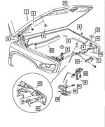 55234899 - Body Sheet Metal Except Doors: Hood To Fender Bumper, Upper for Mopar Image