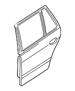 41528266725 - Body: Door Shell for BMW: 525i, 528i, 540i Image