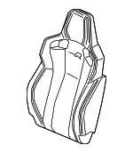 81525TGHA02ZA - : 2020 Honda Civic - Cover Set L Trim *R124L* (Side Airbag) (R-Red) for Honda: Civic Image