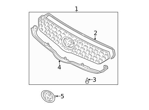 Grille & Components for 2003 Toyota Matrix #0