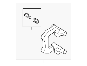 8K0615425A - Brakes: Disc Brake Caliper Bracket for Audi Image