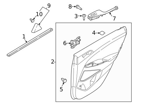 Interior Trim - Rear Door for 2021 Hyundai Tucson #0