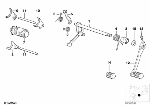 Inside Shift-Control Components for 1998 BMW-Motorrad F 650 #0