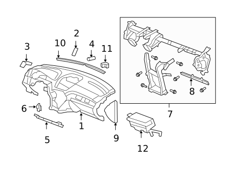 Instrument Panel for 2009 Acura MDX #0