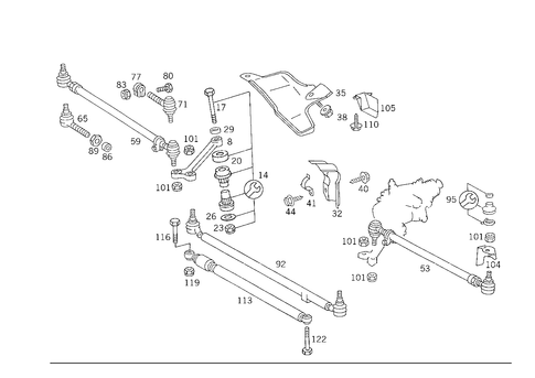 Steering Linkage for 1993 Mercedes-Benz 400E #0