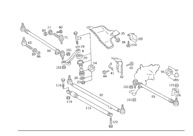 1294630050 - Steering: Repair Kit for Mercedes-Benz Image image