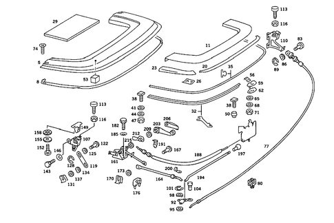 Folding Top Case Cover for 1984 Mercedes-Benz 380SL #0
