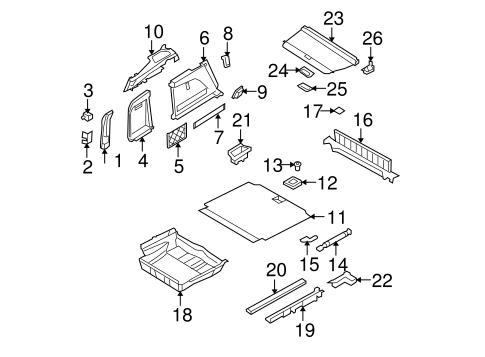 Interior Trim - Rear Body for 2008 BMW X5 #1