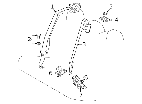 Rear Seat Belts for 2020 Lexus UX200 #0