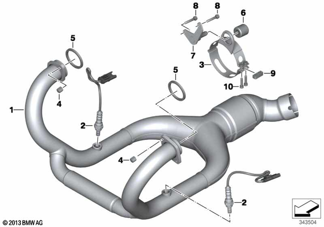 18117716481 - Exhaust System: Exhaust Manifold -  for BMW-Motorrad Image image