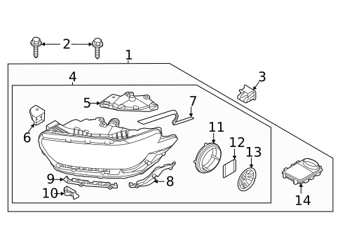 Headlamp Components for 2020 Genesis G90 #0