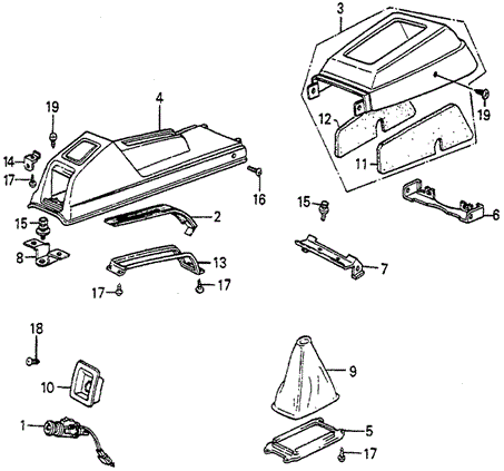 Center Console for 1984 Honda Accord #0