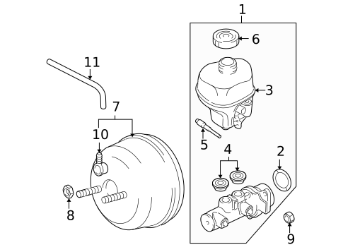 Master Cylinder - Components On Dash Panel for 2012 Ram 2500 #1