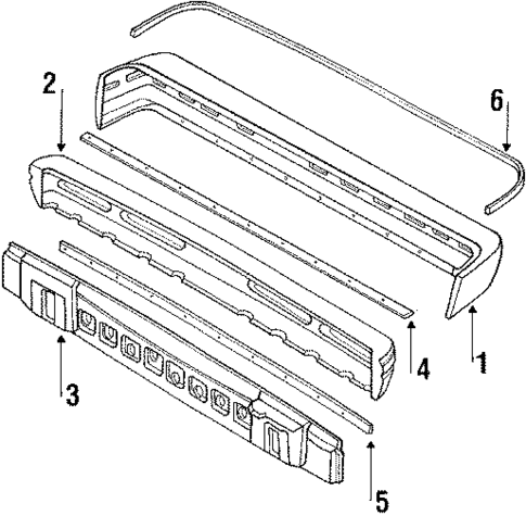 Bumper Assembly - Rear for 1988 Subaru RX #1