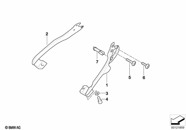 46547670517 - Frame and Mounting Parts: Left Case Holder -  for BMW-Motorrad Image