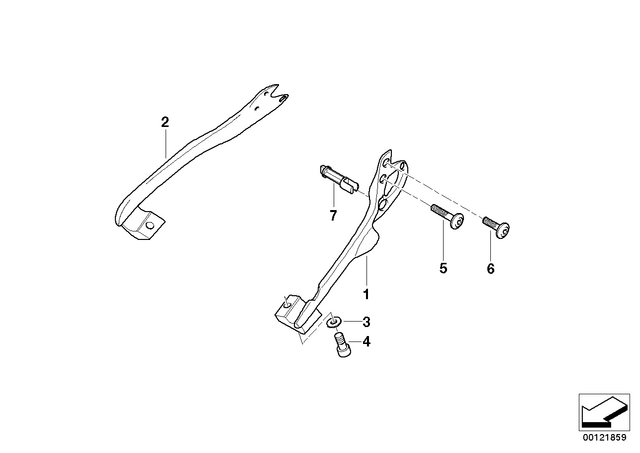 46547670517 - Frame and Mounting Parts: Left Case Holder -  for BMW-Motorrad Image