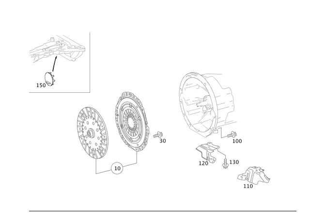 192509401 - Clutch: Single-Plate Dry Clutch for Mercedes-Benz Image image