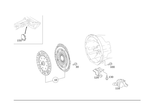 Clutch for 2006 Mercedes-Benz SLK280 #0