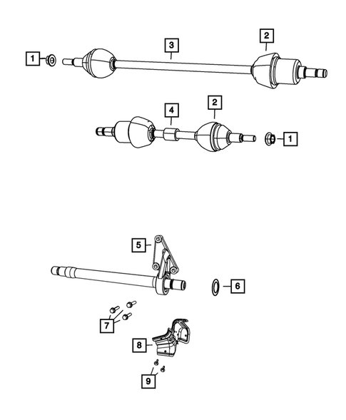 Front Axle Drive Shafts for 2011 Dodge Grand Caravan #0