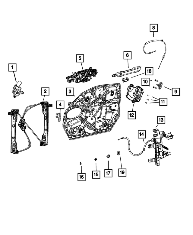 68321289AA - : Window Regulator Motor, Left for Mopar Image