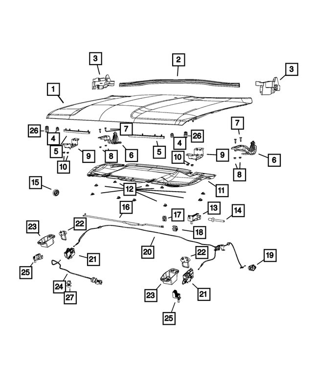 68478756AA - : Hood Latch, Right for Mopar Image