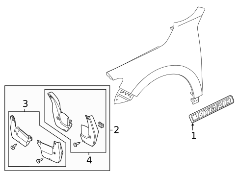Exterior Trim - Fender for 2019 Honda Insight #0