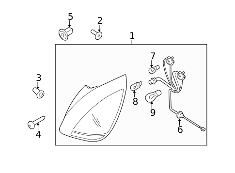 Bulbs - Chassis for 2007 Kia Rio5 #1