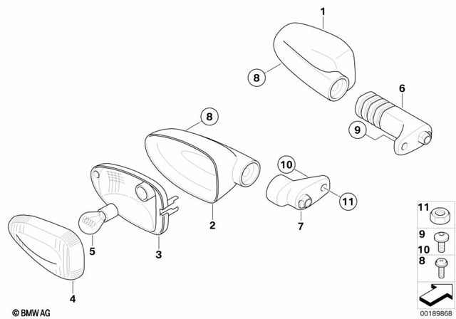 63137667768 - Lights: Holder For Turn Signal Lamp for BMW-Motorrad Image