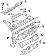 K20A53510C - Body: Cowl Panel for Kia: Sephia Image